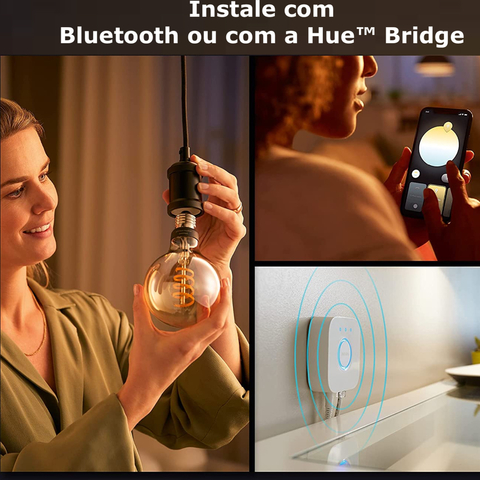 Philips Hue White Ambiance Dimmable Smart Filament G25 l Lâmpada Globo l LED de Filamento Vintage l 1ª Geração l Mais Brilhantes l Branco Quente a Branco Frio | Compatível com Alexa, Apple Homekit & Google Assistant | Funciona com Bluetooth e/ou com a Hue Bridge - buy online