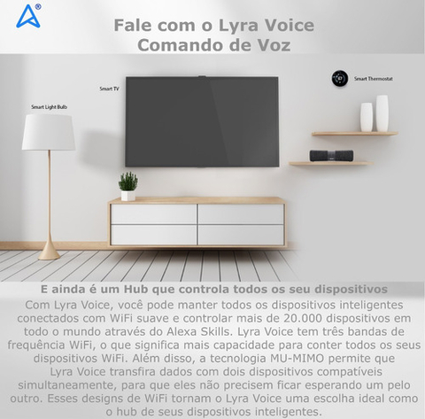 Imagem do ASUS Lyra Voice Wireless AC2200 Tri-Band Mesh Wi-Fi Router | Roteador e Alto-Falante Bluetooth | Incluída Segurança de Internet Vitalícia | Compatível com a Amazon Alexa