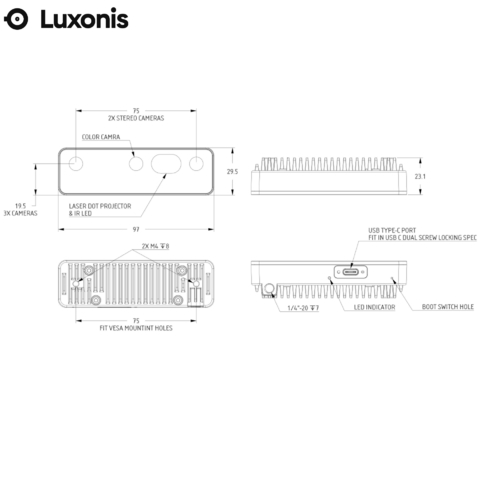 Luxonis OAK-D Pro Camera Depth Stereo 3D Fixed Focus - comprar online