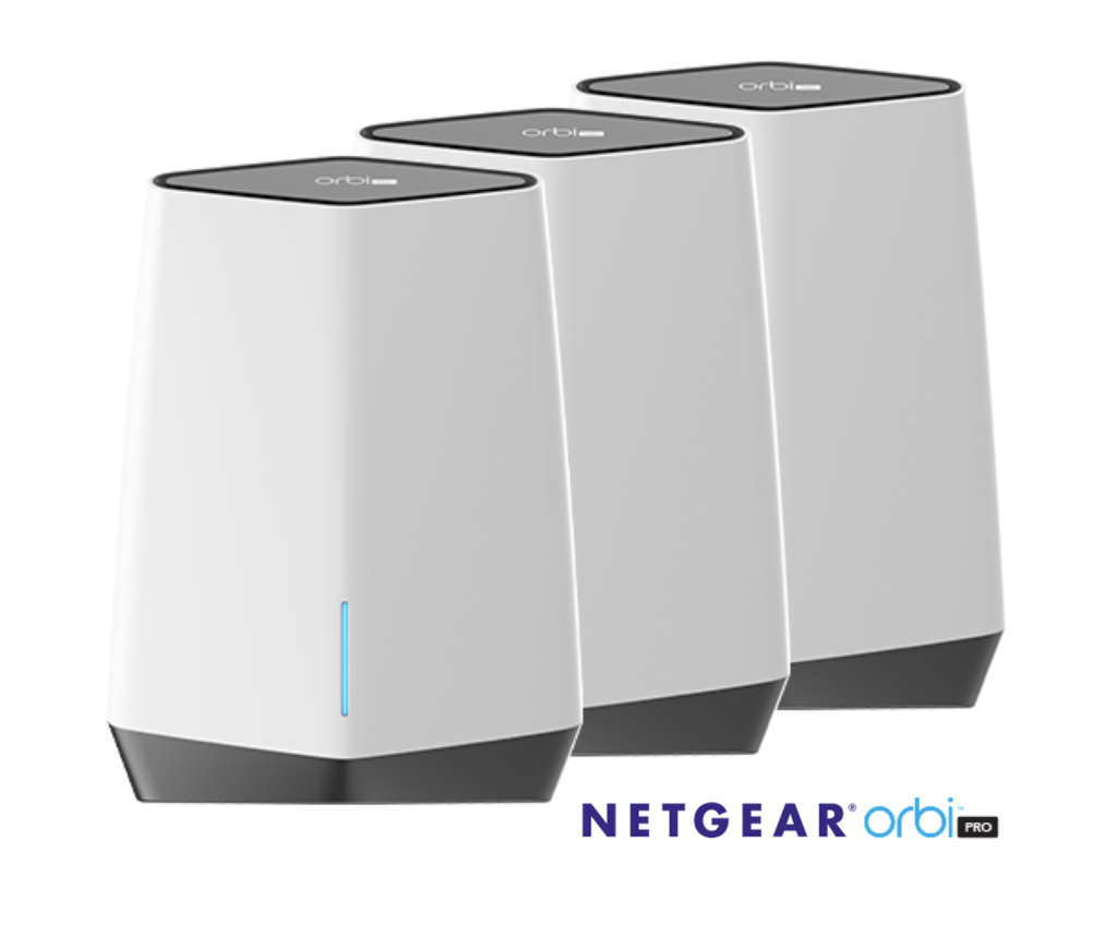 Netgear Orbi Pro SXK80B3 AX6000 WiFi6 Mesh Até 6Gbps | 4 SSIDs, VLAN, QoS | Triband Gigabit Mesh | 840 m² - loja online