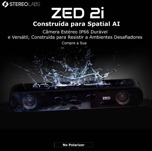 Nova Stereolabs ZED 2i Ai Stereo Depth Camera IP66 | Distância Focal das Lentes 2.1 mm | + Cabo de 10 mts | No Polarizer - comprar online