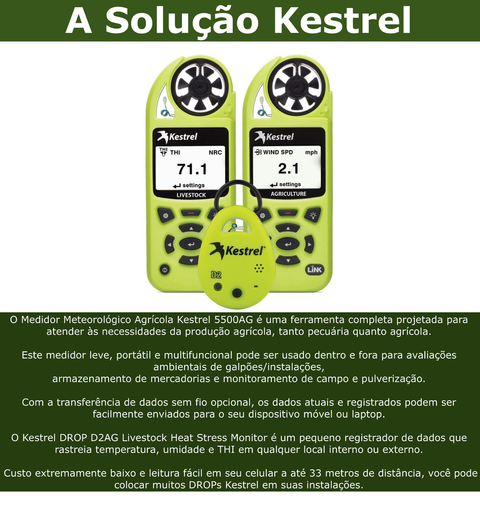 Kestrel 5400AG Rastreador Estresse Térmico Bluetooth + DROP D2AG WBGT - Loja do Jangão - InterBros