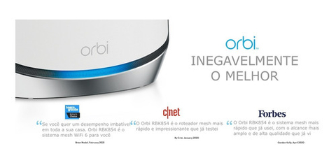Netgear Orbi RBK854 Ax6000 Tri-Band Wi-Fi6 Mesh 930m² - comprar online