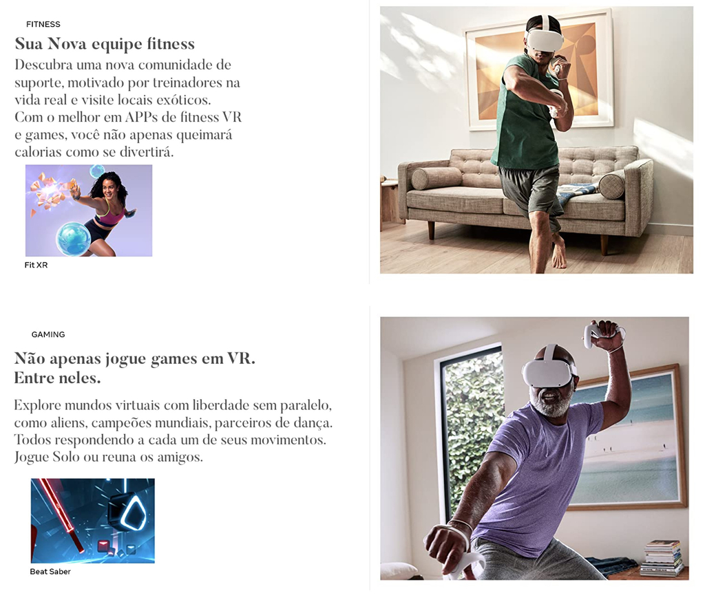 Meta Quest 2 128 GB l Advanced All-In-One Virtual Reality VR headset l Oculus Quest 2 l Explore um Meta Universo em expansão l Games, fitness, social, multiplayer, entretenimento e reuniões de trabalho l Viaje por universos em fantasias de grande sucesso l Requer somente um celular e WiFi en internet