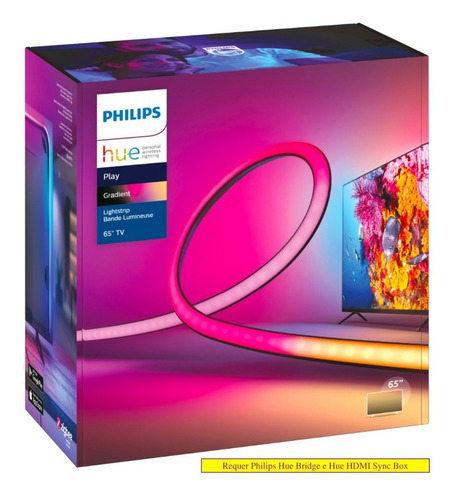 Philips Hue Play Gradient Lightstrip Fita Led 65" TVs de 65" até 70"