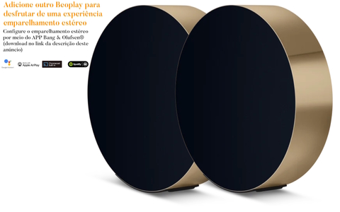 Bang & Olufsen Beosound Edge l Brass Tone l Wireless Multiroom Speaker l Auto Falante Compacto True 360º l Desafia a Gravidade l 1ª Porta de Graves Ativa do Mundo l Incríveis 800W l Controle de Som Direcional l WiFi & Bluetooth l Chromecast & Google Assistant Integrados l Compatível com Apple 2 & Spotify Connect l Recomendado para áreas de 20m² até 120m² - comprar online