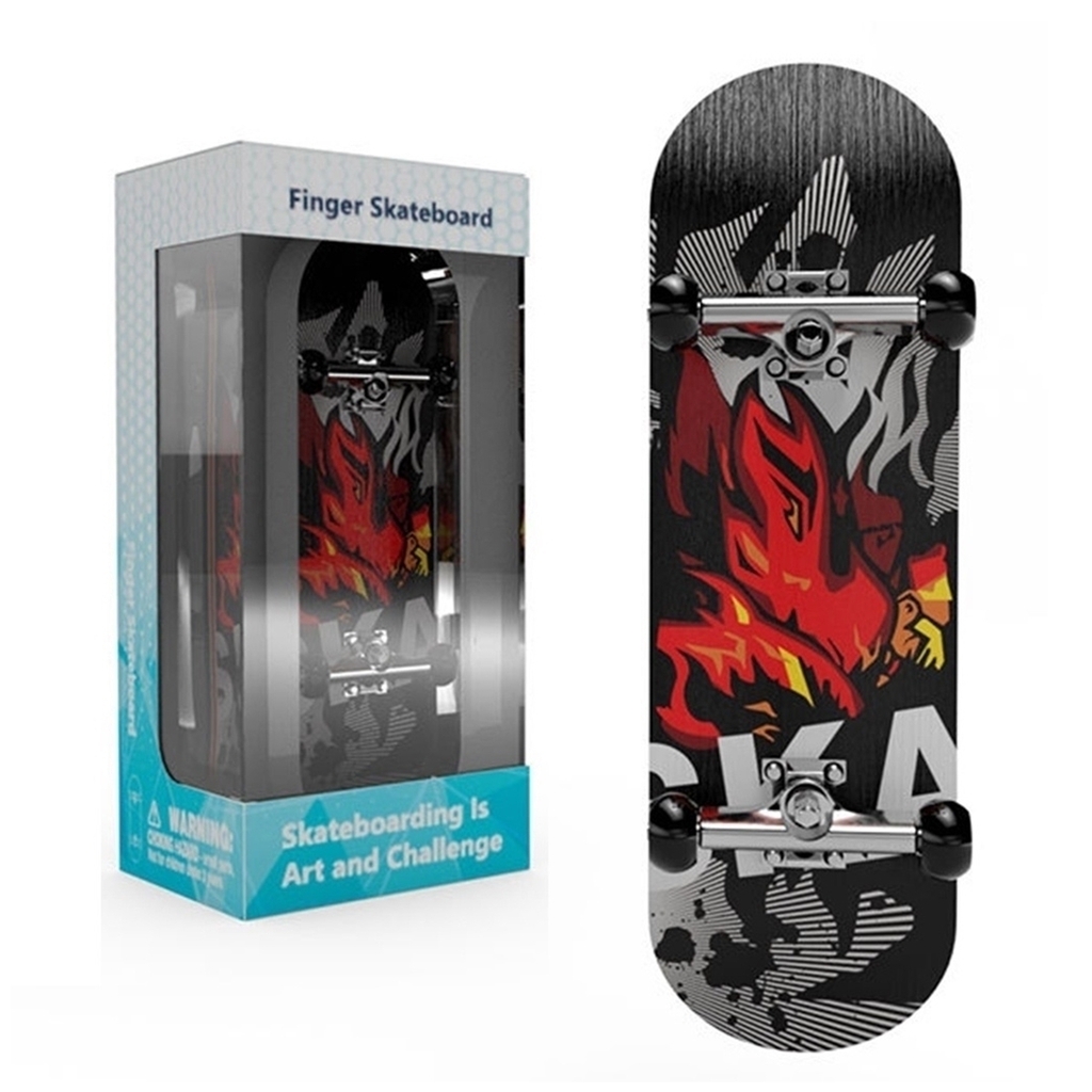 Skate Dedo Profissional De Madeira Com Rolamento Fingerboard