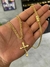 Kit Corrente Grumet 4mm + Pingente Crucifixo Jesus na Cruz - comprar online
