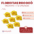 Florcitas Rococo Medianas sin cabo x 72 unidades - CandyCraft Souvenirs en Once