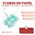 Flores de Papel Grandes con Cabo x 144 unidades - CandyCraft Souvenirs en Once