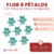 Flor 6 Petalos con Perla Central x 12 Unidades - tienda online