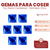 Gema para Coser Facetada Cuadrada 10x10mm 500u - Colores en Oferta - comprar online