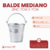 Balde Mediano 7 cm x 7 cm Zinc - comprar online