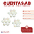 Cuentas AB Flor Grande 34mm x 5 unidades - CandyCraft Souvenirs en Once