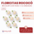 Imagen de Florcitas Rococo Bicolor con Raso x 12 unidades