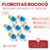 Florcitas Rococo Bicolor con Raso x 12 unidades en internet