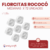 Florcitas Rococo Medianas sin cabo x 72 unidades - tienda online