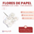 Flores de Papel Grandes con Cabo x 144 unidades - tienda online