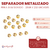 Perla Separador Metalizado 6mm Dorado x 25gr - 230u - comprar online