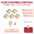 Flor Con Perla Central 12mm Natural x 50 Unidades Con Clavijas - comprar online