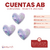 Cuentas AB Corazones 19mm x 5 unidades - CandyCraft Souvenirs en Once