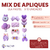 Apliques - Mix Lila Pastel x10u SKU 1537 - CandyCraft Souvenirs en Once