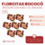 Florcitas Rococo Bicolor con Raso x 12 unidades - CandyCraft Souvenirs en Once