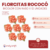 Florcitas Rococo Bicolor con Raso x 12 unidades - tienda online