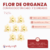 Flor de Organza con Rococo central sin cabo x 12 unidades - comprar online