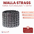Malla Strass con Forma Flor Ondulada Negra x METRO - comprar online