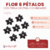 Flor 6 Petalos con Perla Central x 12 Unidades - comprar online