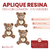 Aplique de Resina Oso con Corazon x 10 unidades - comprar online