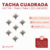 Tacha Cuadrada 7mmx7mm - Hot Fix - x200 - CandyCraft Souvenirs en Once