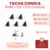 Tacha Conica 10mm x50u con Clavijas - CandyCraft Souvenirs en Once