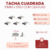 Tacha Cuadrada 10mm x100u con Clavijas - CandyCraft Souvenirs en Once