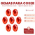 Gema para Coser Facetada Oval 18x25mm 90 Unidades - CandyCraft Souvenirs en Once