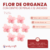 Flor de Organza con Centro de Perlas x 12 unidades - comprar online
