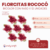 Florcitas Rococo Bicolor con Raso x 12 unidades - tienda online