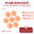 Florcitas Rococo Extra Grandes sin cabo x 12 unidades - comprar online