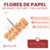 Flores de Papel Medianas con Cabo x 144 unidades - comprar online