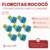 Florcitas Rococo Con raso mini sin cabo x 72 unidades - CandyCraft Souvenirs en Once