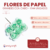 Imagen de Flores de Papel Grandes con Cabo x 144 unidades