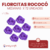 Florcitas Rococo Medianas sin cabo x 72 unidades - CandyCraft Souvenirs en Once