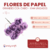 Flores de Papel Grandes con Cabo x 144 unidades