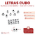 Letras Cubo 6x6mm Blanco Letra Negra x Bolson 500gr 2700 unidades - comprar online