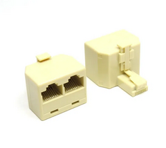 Adaptador Rede RJ45 1 Macho para 2 Fêmeas