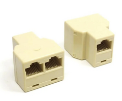 Adaptador Rede RJ45 1 Fêmea para 2 Fêmeas