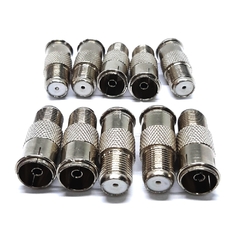 Kit Adaptador Conector Coaxial Jack F Rosca Padrão Europeu Fêmea - comprar online