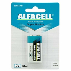 Pilha Bateria Alfacell 9V - Super Alcalina