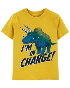 Camiseta Carters manga curta - Amarela Dinossauro